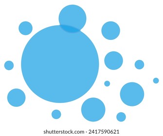 Burbujas de color azul transparente Gráficos de arte 1