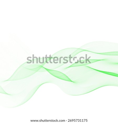 Transparent blue lines of abstract motion gracefully rising above white space. Eps 10