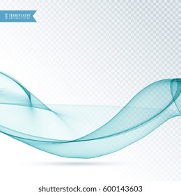transparent blue modern wave background