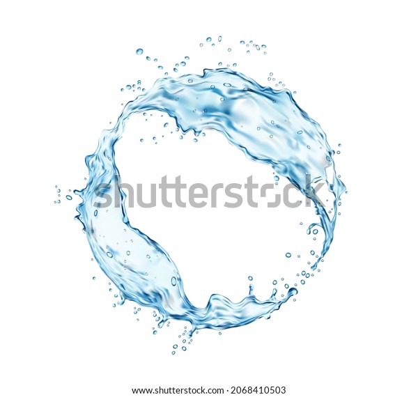 Transparent Blue Water Round Swirl Frame Stock Vector (Royalty Free ...