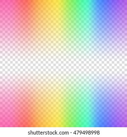 Transparent blurred background. Rainbow colored vector illustration on transparent background