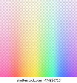 Transparent blurred rainbow background. Rainbow colored vector illustration on transparent background