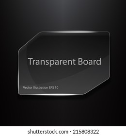 Transparent Board Vector Illustration, EPS 10