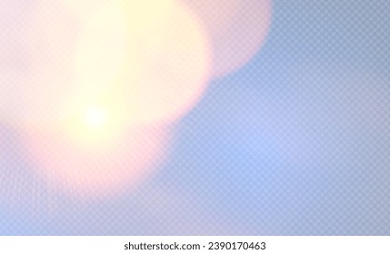 Efecto transparente de la luz borrosa del bokeh. Efecto de lente suave desenfocado