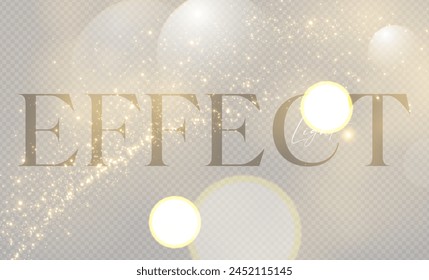 Transparent bokeh blur light effect. Defocused soft lens effect