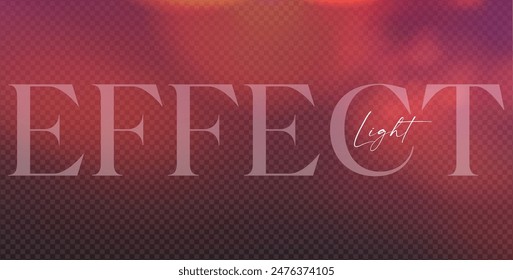 Transparent bokeh blur light effect. Defocused soft lens effect