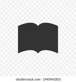 Transparent book icon png, vector illustration of an book icon in dark color and transparent background(png)