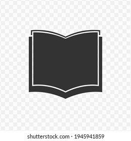 Transparent book icon png, vector illustration of an book icon in dark color and transparent background(png)