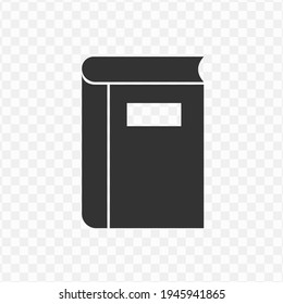 Transparent book icon png, vector illustration of an book icon in dark color and transparent background(png)