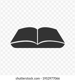 Transparent book icon png, vector illustration of an book icon in dark color and transparent background(png)