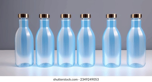 Transparent bottle, can add any colored liquid to become part of the product
