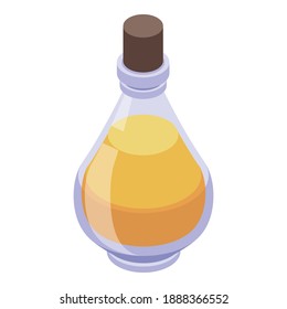 Transparent bottle canola icon. Isometric of transparent bottle canola vector icon for web design isolated on white background