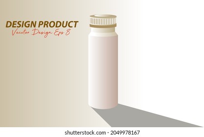 Transparent bottle vector design beauty glass
