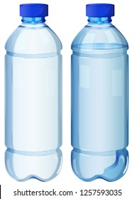 Transparent bottle of water illustration