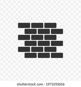 Transparent brick icon png, vector illustration of an brick icon in dark color and transparent background(png)