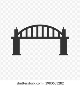 Transparent bridge icon png, vector illustration of bridge in dark color and transparent background(png).