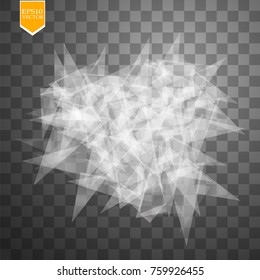 Transparent broken glass on transparent background. Vector illustration. eps 10