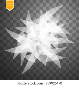 Transparent broken glass on transparent background. Vector illustration. eps 10