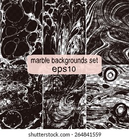 transparent brown marbled background set, ebru patterns