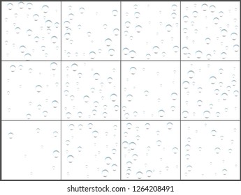 Transparent bubble confetti celebrations. Simple festive modern design. Holiday vector. Set 12 in 1