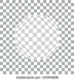 Transparent bubble glass. Glass lens illustration.
