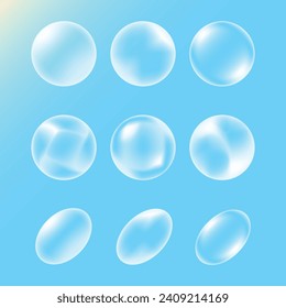 transparent bubble water vector design