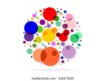 transparent bubbles on a white background