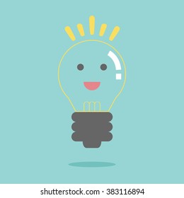 Transparent bulb ready to full fill idea. Flat design for business financial marketing banking advertising commercial event  minimal concept cartoon illustration.