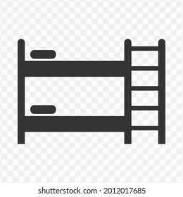 Transparent bunk bed icon png, vector illustration of an bunk bed icon in dark color and transparent background(png)