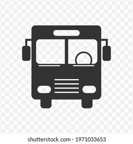 Transparent bus icon png, vector illustration of an bus in dark color and transparent background(png)