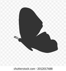 Transparent butterfly icon png, vector illustration of an butterfly icon in dark color and transparent background(png)