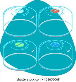 Transparent cake cover set.