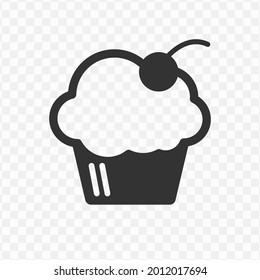 Transparent cake icon png, vector illustration of an cake icon in dark color and transparent background(png)