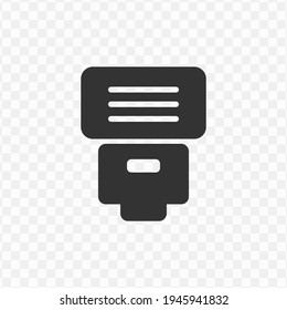 Transparent Camera Flash Icon Png, Vector Illustration Of An Camera Flash Icon In Dark Color And Transparent Background(png)