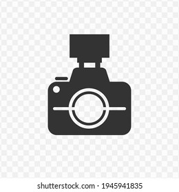 Transparent Camera And Flash Icon Png, Vector Illustration Of An Camera And Flash Icon In Dark Color And Transparent Background(png)