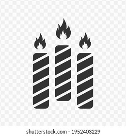 Transparent Candle Icon Png, Vector Illustration Of An Candle Icon In Dark Color And Transparent Background(png)