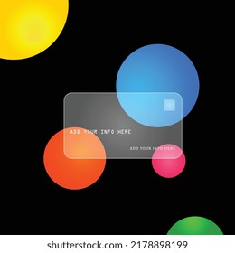 Transparent card with black background