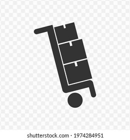 Transparent Cargo Icon On Cart Png, Vector Illustration Of An Cart Icon In Dark Color And Transparent Background(png).