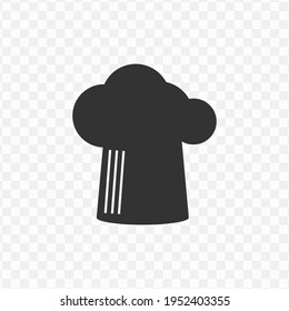 Transparent Chef Hat Icon Png, Vector Illustration Of An Chef Hat Icon In Dark Color And Transparent Background(png)