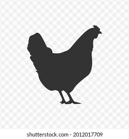 Transparent chicken icon png, vector illustration of an chicken icon in dark color and transparent background(png)