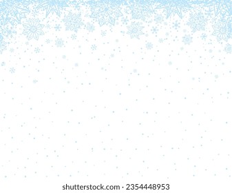 Transparent christmas background with blue snowflakes and christmas stars, vector illustration