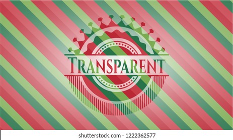 Transparent christmas emblem.