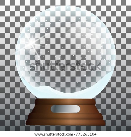 Transparent Christmas Snow Globe.
Layered vector illustration.
I invite you to visit my christmas set for more.