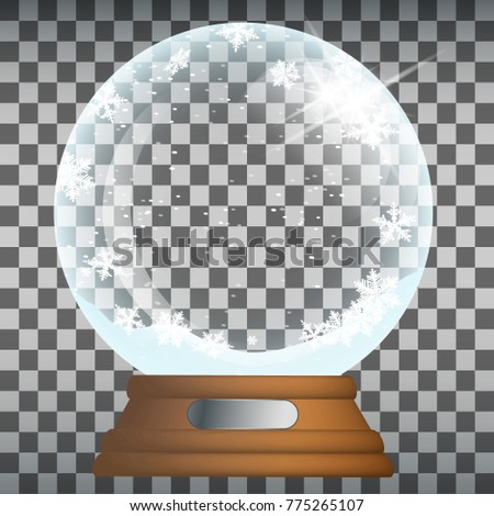 Transparent Christmas Snow Globe.
Layered vector illustration.
I invite you to visit my christmas set for more.