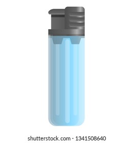 Transparent cigarette lighter icon. Cartoon of transparent cigarette lighter vector icon for web design isolated on white background
