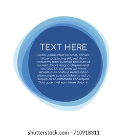 Transparent circle in blue tone color overlay on white background in vector