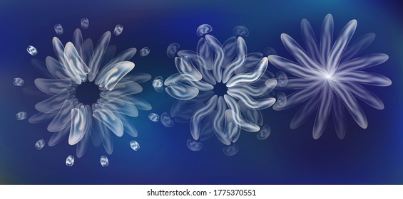 elemento de diseño de vector de círculo transparente