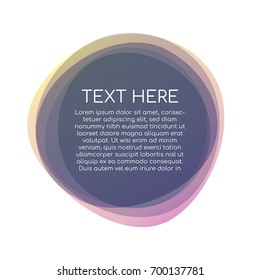 Transparent circle in violet color overlay on white background in vector