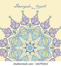 Transparent circular pattern in pastel colors for cards