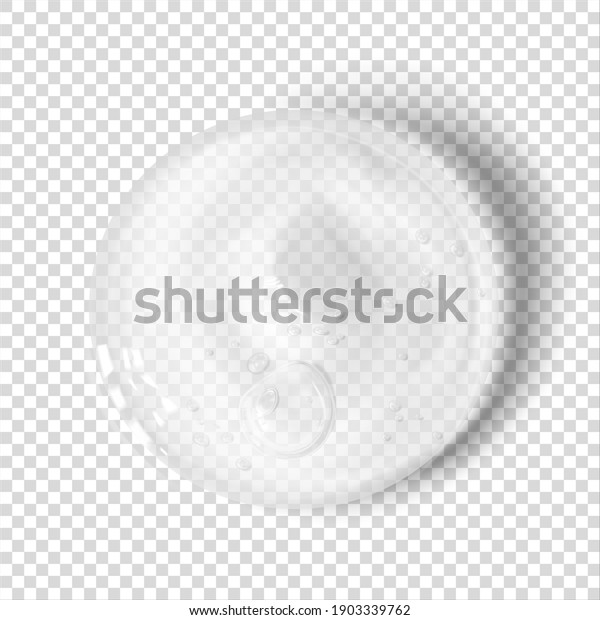 Transparent clear sanitizer gel smear realistic\
vector illustration isolated. Skincare cosmetic product swatch.\
Moisturizer serum\
texture